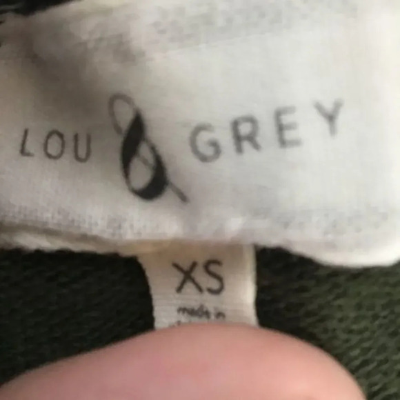 LOU & GREY Olive Green Midi Dress Balloon Sleeve with Sash Extra Small - Picture 5 of 7